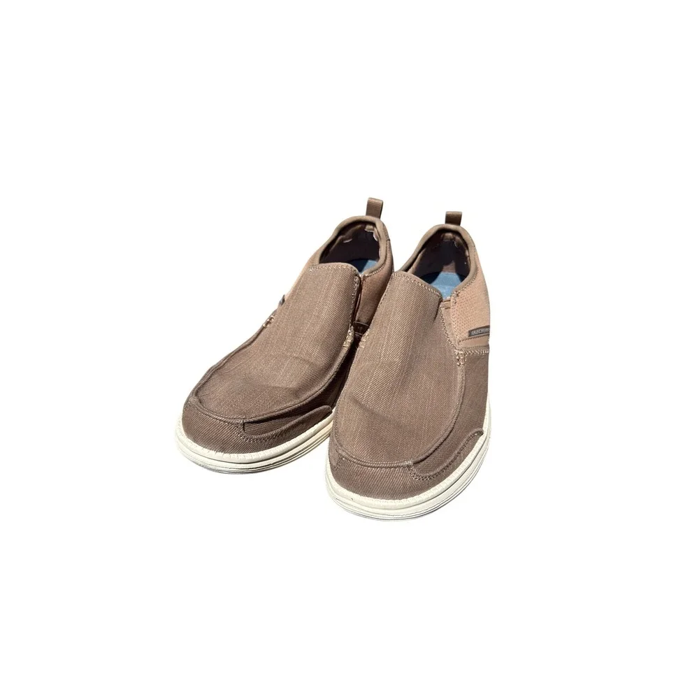 Skechers Relaxed Fit‎ Air-Cooled Memory Foam Brown Slip On Loafers Mens 10.5
